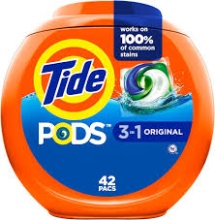 Tide PODS Original Laundry Detergent HE (3 IN 1) 42 count, 35 oz